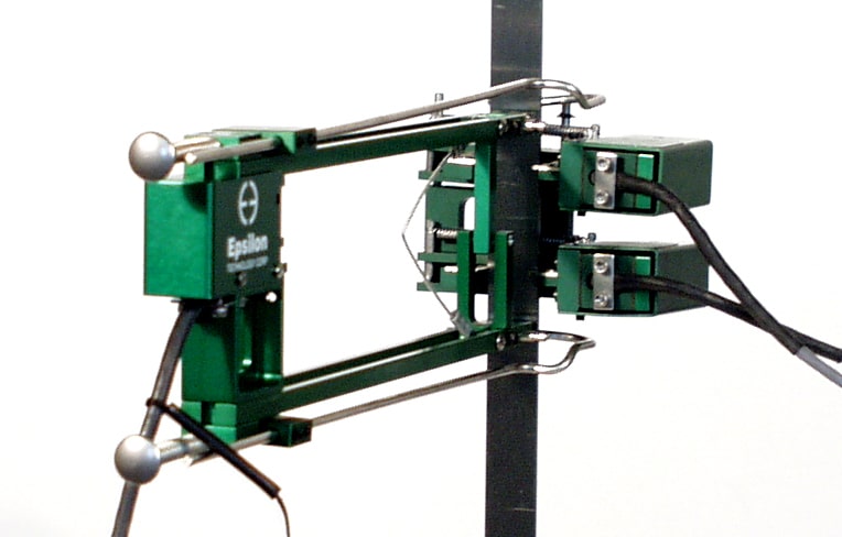 Axial extensometer for R-value testing