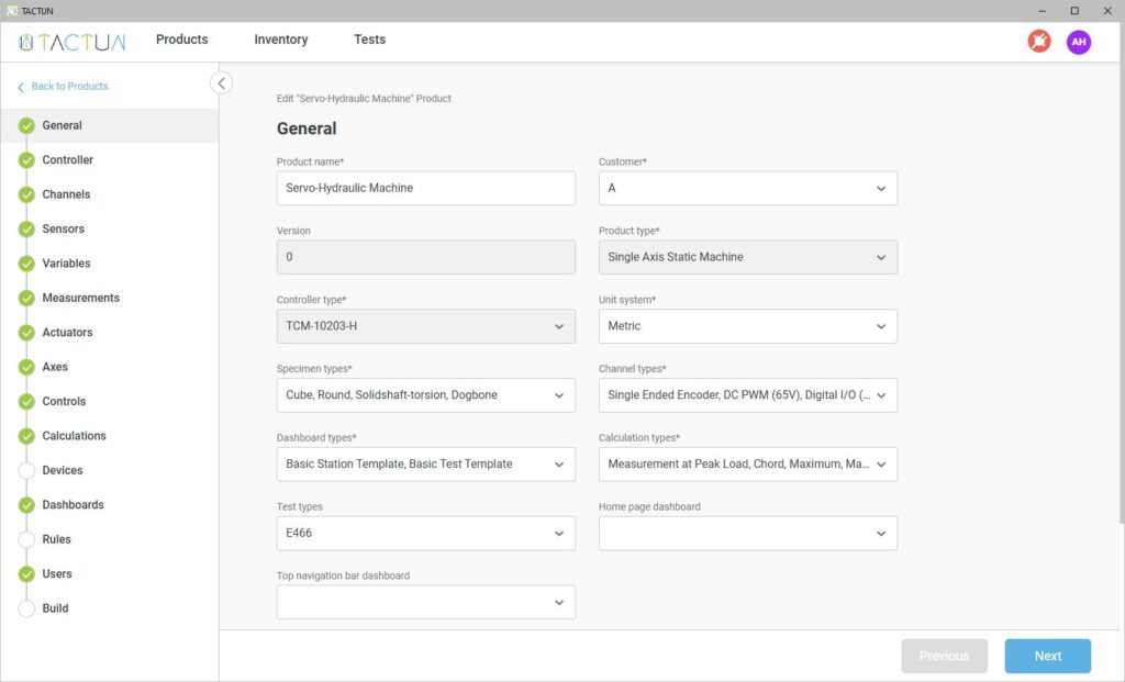 Product's General Page