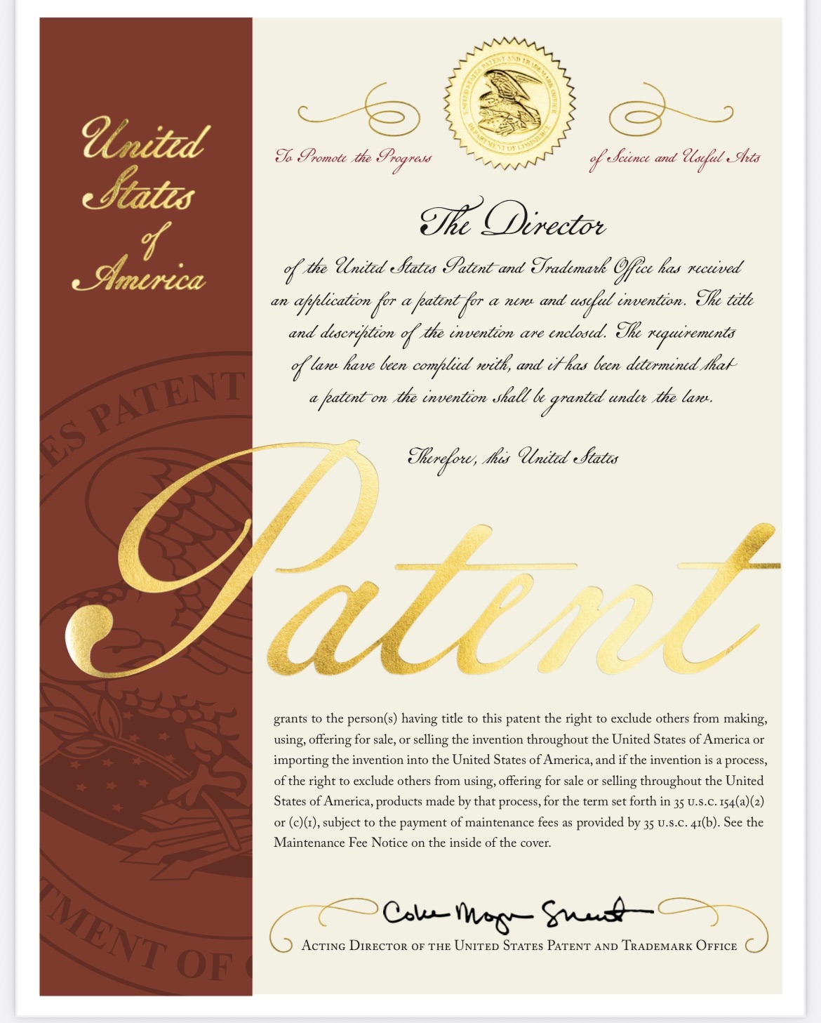 TACTUN Awarded Second U.S. Patent